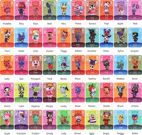 animal crossing nfc amiibo cards|acnh amiibo cards full set.